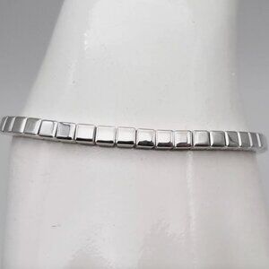 CHOPARD SIGNED 5MM WHITE GOLD BRACELET